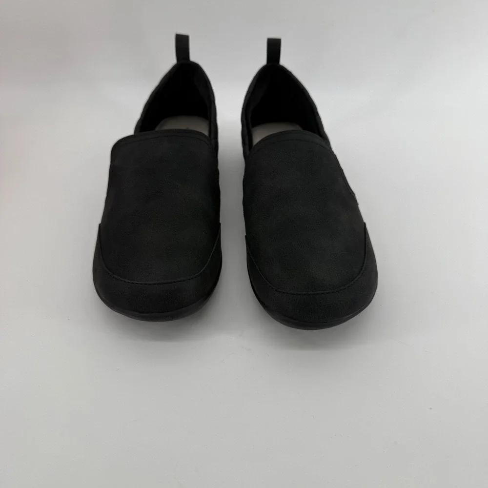 JSport Lisa Black Slip On Loafers‎ Quilted Memory Foam Womens 8 S5LSA01
